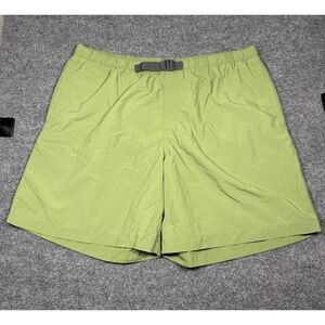 Columbia Shorts Mens XL Bright Green Omni-Shade Mesh Lined Belted Hiking Fishing